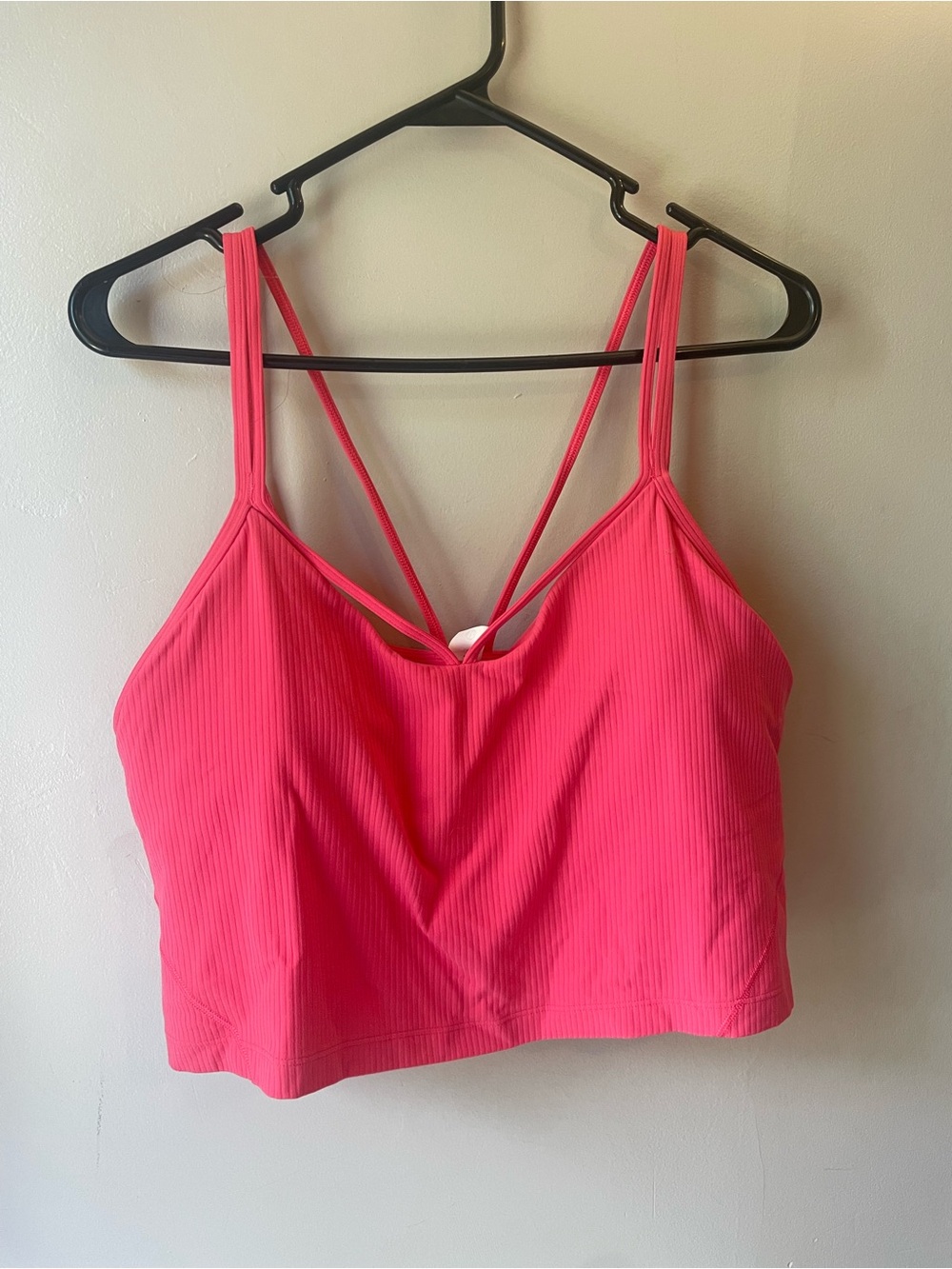 lululemon athletica Hot Pink Ribbed Strappy Bralette